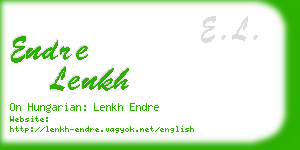 endre lenkh business card